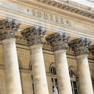 photo façade de la bourse de Paris